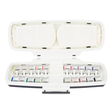 Imagem de Schmincke Akademie Aquarell Aquarell – Conjunto de 20, caixa de plástico, meias formas