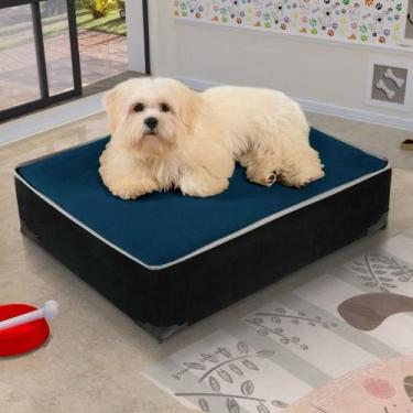 Imagem de Cama Box Pet Caminha Para Cachorro E Gato Azul - Val Moveis
