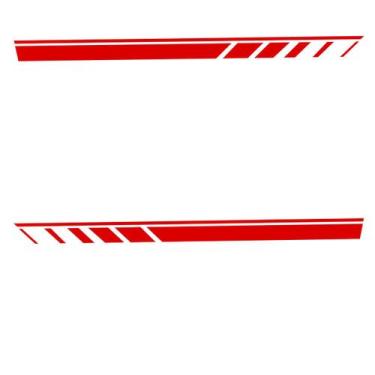 Imagem de Kit Faixas Adesivo Lateral - Yaris Vermelho 2022 2023 2024 - Jhow Ades