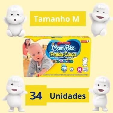 Imagem de Fralda Calça Mamypoko Dia e Noite Amarelo 1 Pacote Tamanho M Com 34 Un