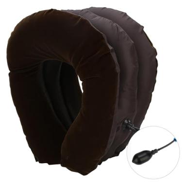 Imagem de Travesseiro de pescoço inflável de ar portátil em forma de vértebra de travesseiro de travesseiro de travesseiro cervical de travesseiro