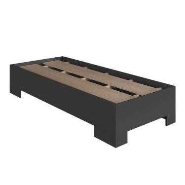 Imagem de Cama de Solteiro Box Grafite MDP 82x192x36cm sem Colchão Xangai Art In Móveis