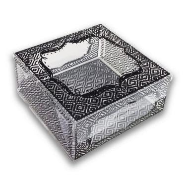 Imagem de 10 Caixas Para 9 Brigadeiros Com Berço, Preto, Em Acetato