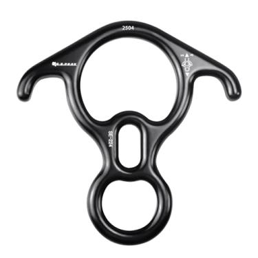 Imagem de S.E.PEAK 30kN/35kN/40kN Figura de resgate 8 equipamento de escalada descendente, equipamento de montagem, placa de corte, dispositivo de rapel para escalada/liga de alumínio Black01