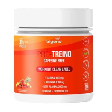 Imagem de Pré Treino Bigens, Sem Cafeína, Adoçantes e Corantes Naturais, 300g (Unidade, Morango e Abacaxi)