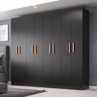Imagem de Guarda-Roupa Casal Paris 8 Portas Black - Evidencia Móveis