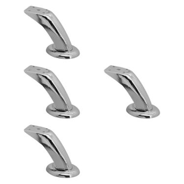 Imagem de Ｂｅｓｇａ 4 peças de pernas de metal para móveis, pernas de sofá modernas, altura 12 cm, pés de ferro para sofá, cômoda para armários de TV, sofás-camas, mesas