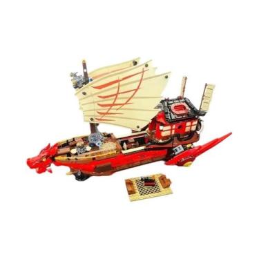 Imagem de Blocos De Construção Da Série MOC Ninja Infantil Destiny's Bounty Drag