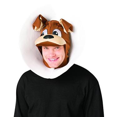 Imagem de Chapéu de cachorro adulto em cone, Marrom e branco, one size fits most