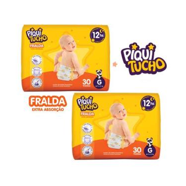 Imagem de Fralda cremer piquitucho extra absorção g 10 a 13kg 60unidades total