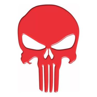 Imagem de Adesivo Justiceiro Punisher Caveira Vermelho Resinado Res07 - Spts