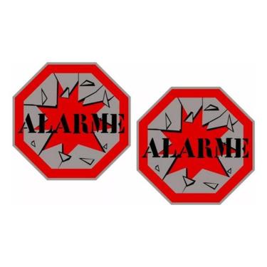 Imagem de Adesivo Alarme Vidro Volks Gol Passat Parati Quadrado Alrm