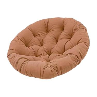 Imagem de Fenteer Almofada para cadeira suspensa redonda, cesta de balanço doméstica, 15,75 polegadas, para sofá, sala de estar, rede, piso interno e externo, CafÉ
