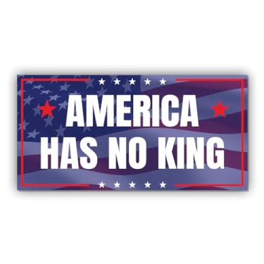 Imagem de Adesivo magnético America Has No King Magnet Anti Funny Leftist Feminista Justiça Social Direitos Humanos Bandeira dos EUA para para-choques, geladeira, porta de cruzeiro, carro, caminhão 19 x 9,5 cm
