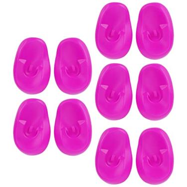 Imagem de Ymiko Capa de Orelha para Tintura de Cabelo, Leve, Silicone, Protetor de Ouvido, Chuveiro, Salão de Beleza, Casa, Cabeleireiro, 10 Peças