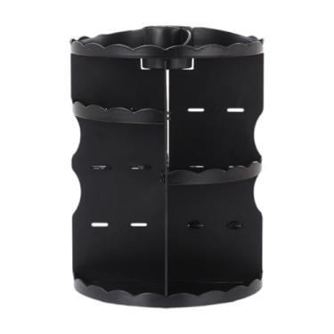 Imagem de FashionCha Organizador de Maquiagem Giratório 360, Organizador de Mesa, Organizador de Maquiagem, Organizador de Cosméticos para Meninas, Batom, Preto