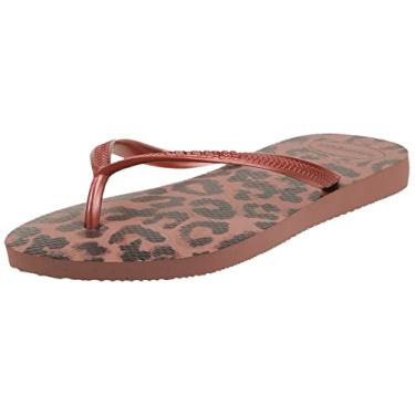 Imagem de Chinelo Slim Animals, Havaianas, Feminino, Rosa/Rosa, 33/34
