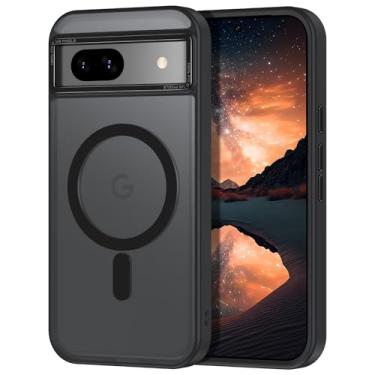Imagem de Casehas Capa magnética para Google Pixel 8a, [proteção contra quedas de grau militar] [compatível com MagSafe] à prova de choque, fina, translúcida, fosca, antiderrapante, para mulheres, meninas
