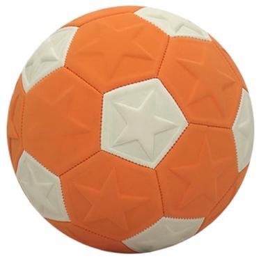 Imagem de Bola curva, bola de futebol de 19 cm tamanho 4 com forro de borracha EVA macia para meninos e meninas, brinquedo de treinamento de futebol, bola de futebol curvada para jogos ou jogos em ambientes