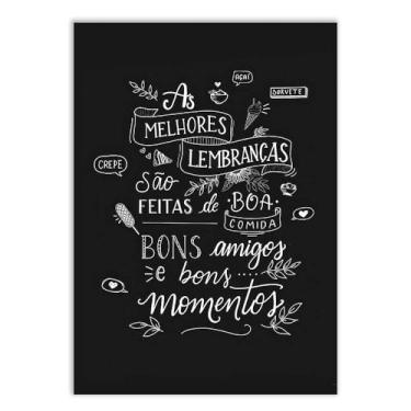 Imagem de Placa Decorativa Frases Cozinha As Melhores Lembranças São Feitas De Boa Comida Decoração Poster Quarto Sala