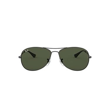 Imagem de Óculos de sol Cockpit Aviator Ray-Ban Masculino RB3362, Gunmetal/G-15 Verde, 56 mm