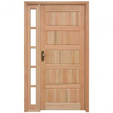 Imagem de Porta de Almofadas com Marco e Vitrô de Um Lado Rondosul Natural