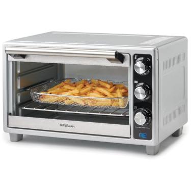 Imagem de Forno de Convecção 7 em 1, 22L com Função Air Fryer, Controle de Temperatura e Bandeja Coletora de Grade Cromada 3 Posições, 110V 1500W,
