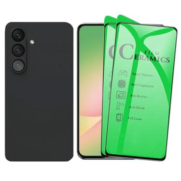 Imagem de Kit 2 Películas de Cerâmica e Capa Capinha Preta Para Galaxy A56