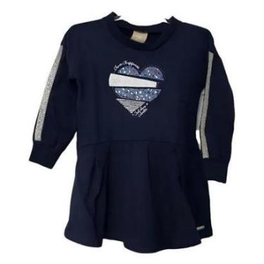 Imagem de Vestido Coração - Azul Marinho & Cinza - Colorittá 172272-6751-Feminino