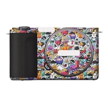 Imagem de Película de vinil antirriscos para Sony ZV-E10 II Película de desenho animado protetor corporal casaco acessórios de fotografia adesivo E10 Mark II (Graffiti White)