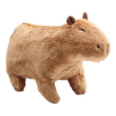 Imagem de Capivara Filó de Pelúcia 30 cm Fofinha Marrom Antialérgica - 1 Unidade