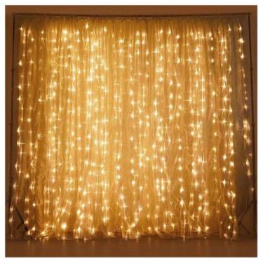 Imagem de Cascata De Natal 320 LED Luz Amarela 8 Funções 3x2m 220V - Gici Christ