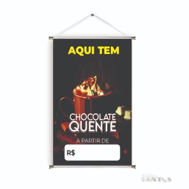 Imagem de Banner pronto Chocolate Quente BA 549 medida 45x70 cm arte Pronta