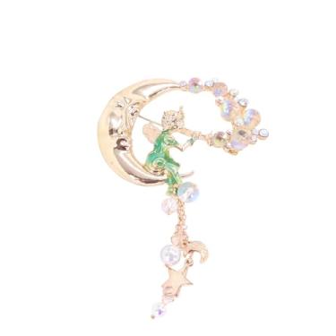 Imagem de Broche de flor para mulheres - Elegante feito à mão cristal e pérola strass boutonniere para chapéu, bolsa, terno, vestido, cachecol, acessórios de fantasia de xaile broches e alfinetes para mulheres