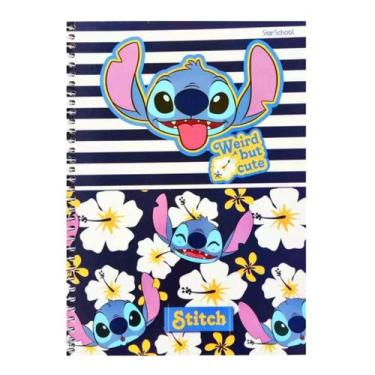 Imagem de Caderno Escolar 20 matérias Lilo Stitch - Jandaia, Branco