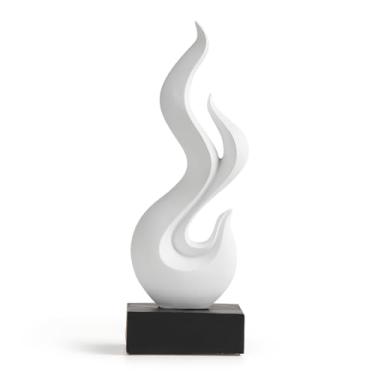 Imagem de AWNR Estátuas de decoração abstrata art déco para casa, prateleiras, mesa, sala de estar, sala de jantar, decoração moderna de casas para venda (branco)