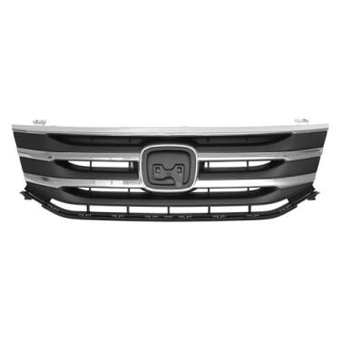 Imagem de X AUTOHAUX Grade de para-choque do capô superior dianteiro para Honda Odyssey 2011 2012 2013 Grade de rim para amortecedor superior dianteiro cromado prateado