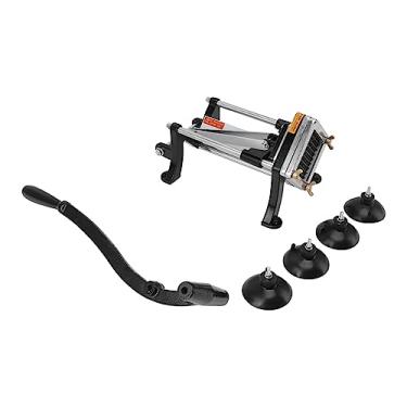 Imagem de French Fry Cutter Lâmina De Aço Inoxidável Profissional Liga De Alumínio Push Head Heavy Duty Ferro Fundido Punho com 4 Ventosas para Fast Food Restaurantes e Uso de Cozinha (10mm)