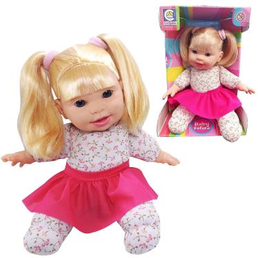 Imagem de Boneca De Pano Macia Brinquedo Infantil 26cm Baby Fofura