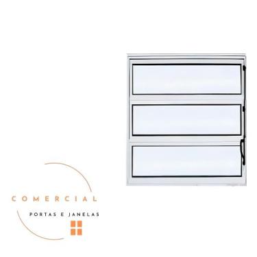 Imagem de VITRO BASCULANTE BRANCO ALUMINIO 14mm VIDRO JATEADO - Comercial Portas