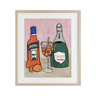 Imagem de Stupell Industries Impressão emoldurada Aperol And Champagne Birch sob o vidro por NOLA JAMES, 21 x 17