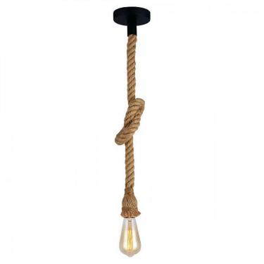 Imagem de Lustre Pendente Bravalumi Corda Rustic E27 Bivolt