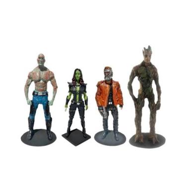 Imagem de Kit 4 Bonecos Guardiões da Galaxia Vingadores Senhor das Estrelas Groo