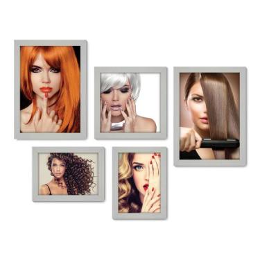 Imagem de Kit Com 5 Quadros Decorativos - Salão de Beleza - Cabelos - Unhas - Ma