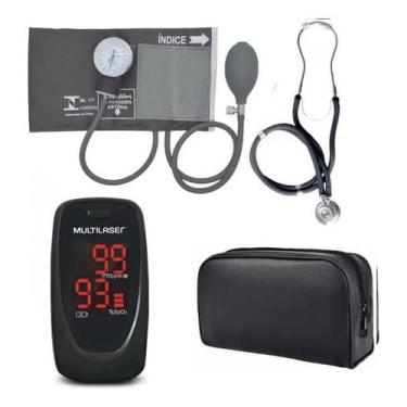 Imagem de Kit Enfermagem Completo Com Medidor De Pressão Estetoscópio Rappaport 