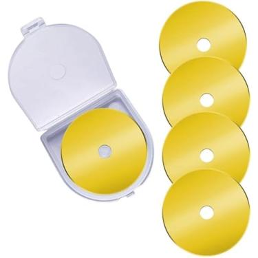 Imagem de Lâminas de corte rotativo de 60 mm, pacote com 5 lâminas de substituição de titânio, serve para Fiskars, OLFA, Martelli, Dremel, Truecut, DAFA para Quilting, Scrapbook, Costura, Artes e Artesanato