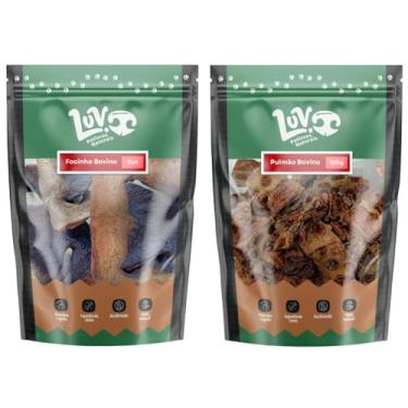 Imagem de Kit Pulmão Bovino 100g e Focinho Bovino 2un