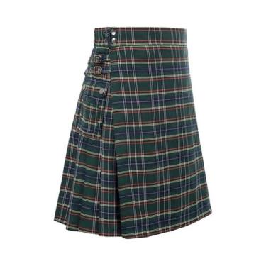 Imagem de Saia Curta Masculina De Tartan, Kilt Tradicional Das Highlands, Estilo