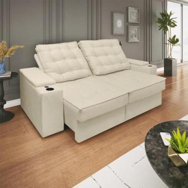 Imagem de Sofá Retratil Reclinavel 3 lugares 2,30m Porta Copo USB Sala - B BALAQ