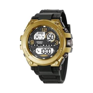 Imagem de Relógio Esportivo Digital À Prova D'água Masculino, Cronômetro Externo